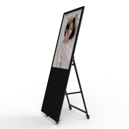 Floorstanding LCD with touch on wheel