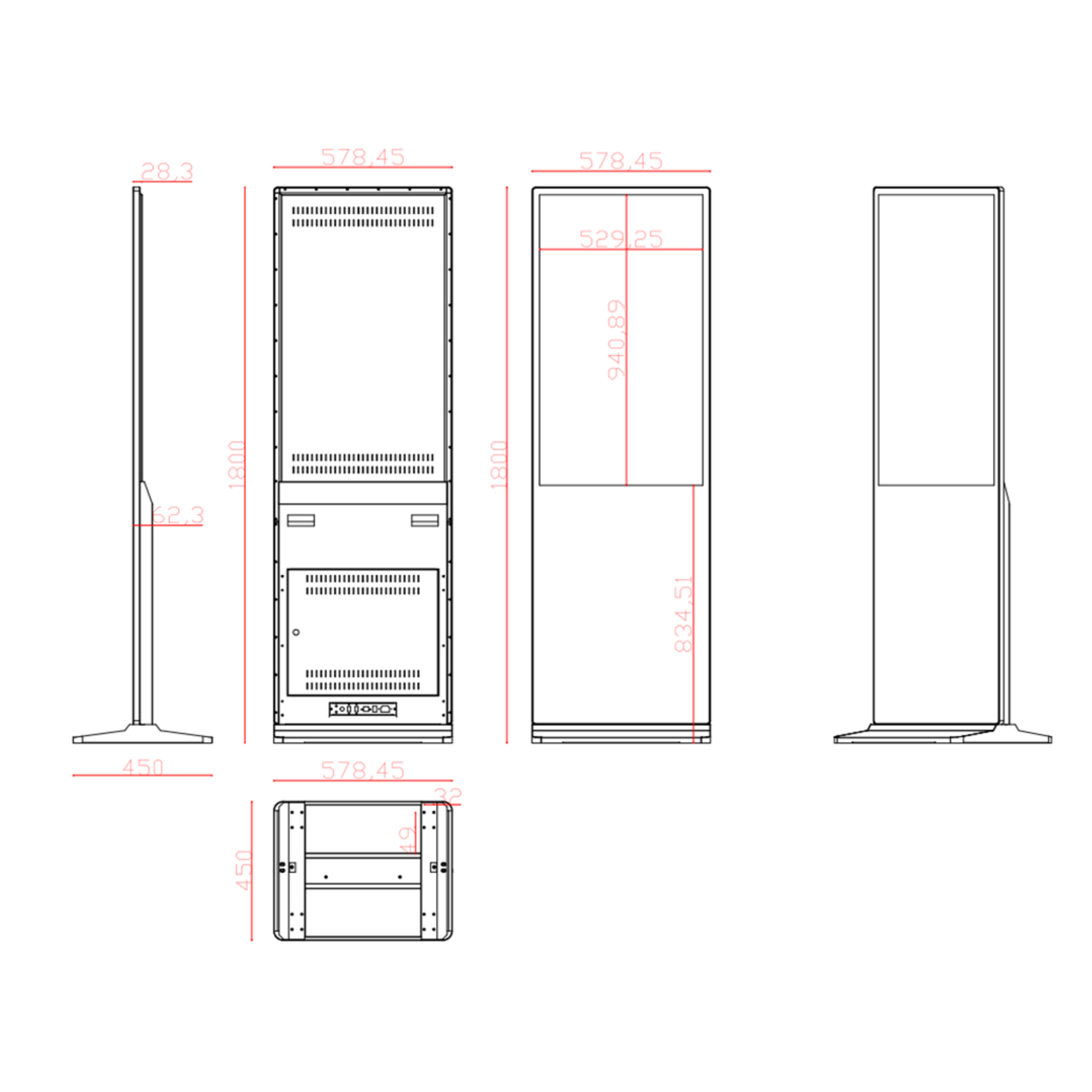 Floorstanding LCD With Touch