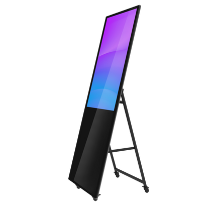 Floorstanding LCD with touch on wheel