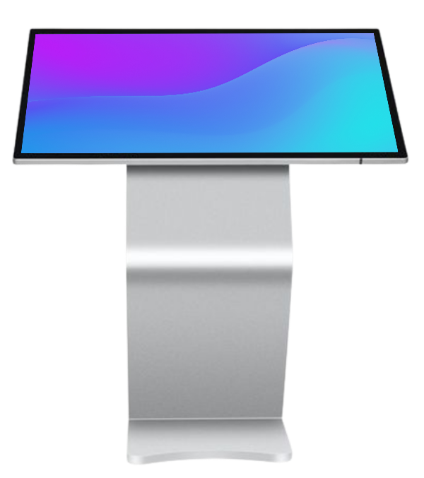 Horizontal LCD display with touch