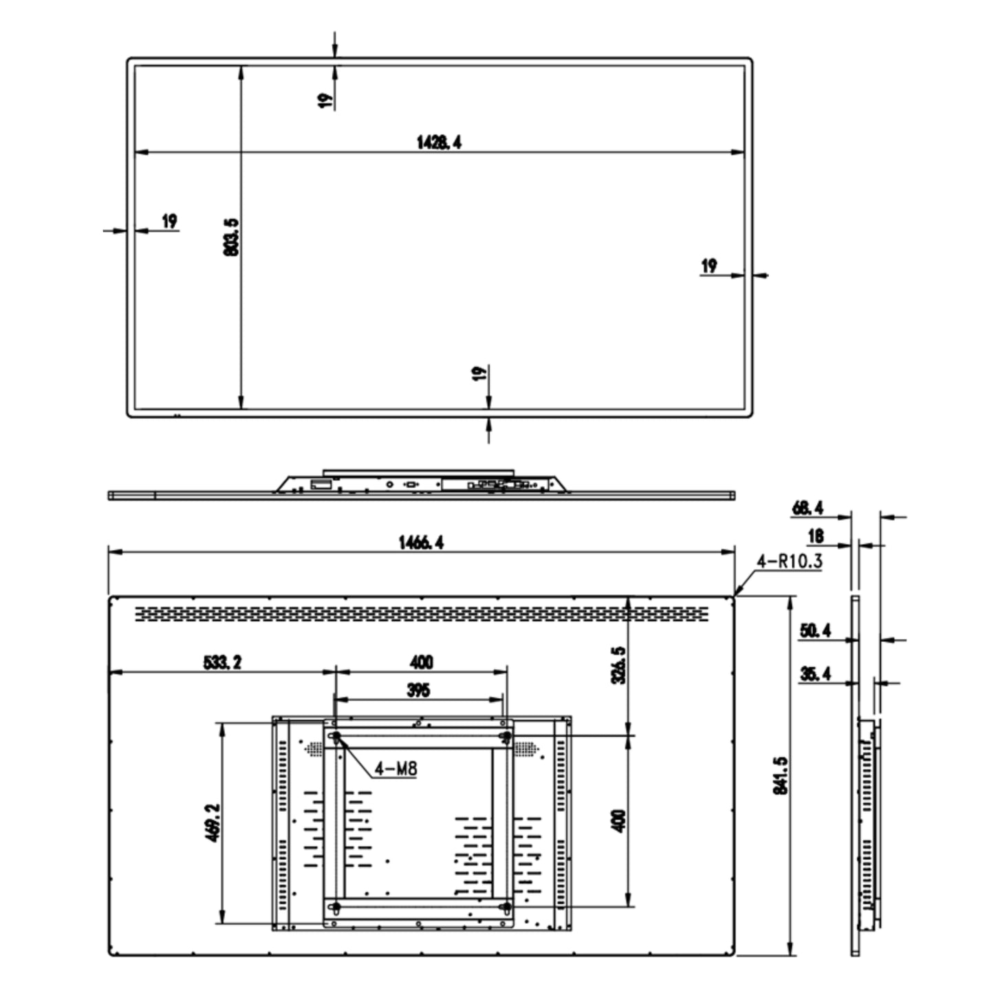 Wall Mounted LCD display