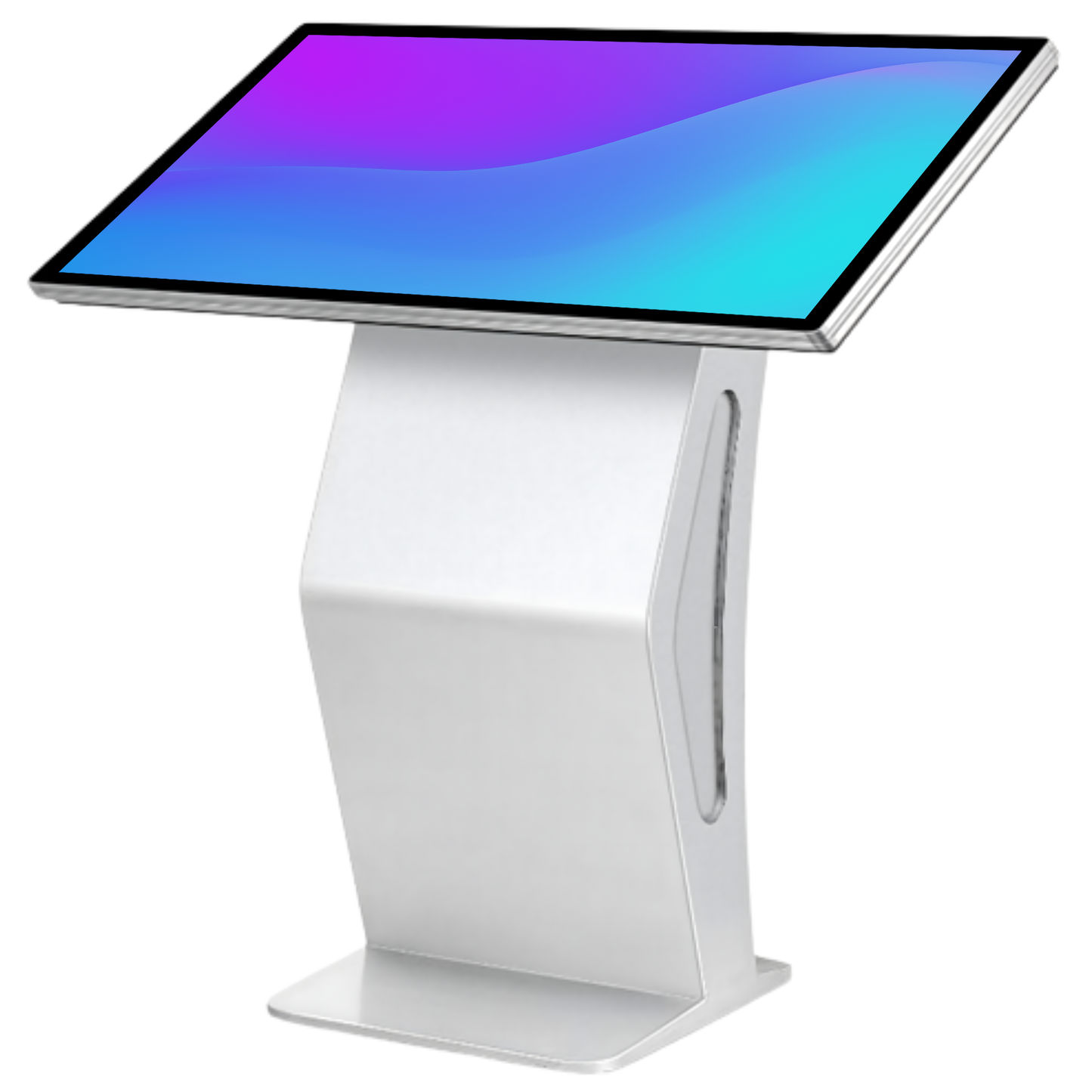 Horizontal LCD display with touch
