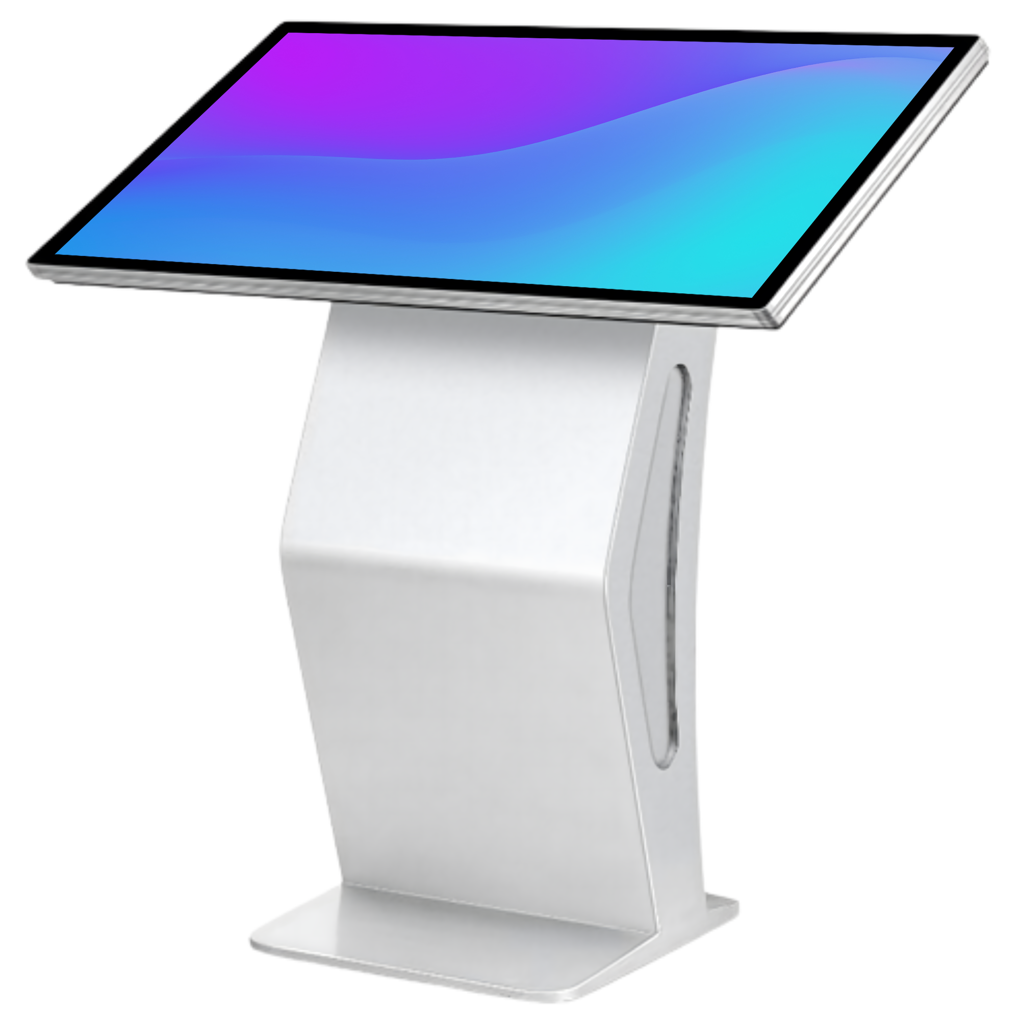 Horizontal LCD display with touch
